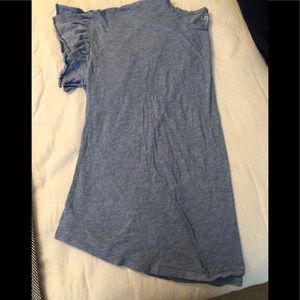 Loft super soft tee with ruffled sleeves!
